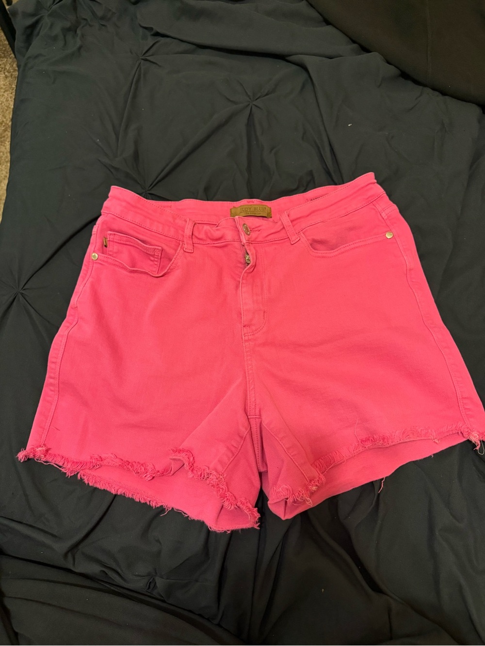 Judy Blue Pink Denim Cutoff Shorts